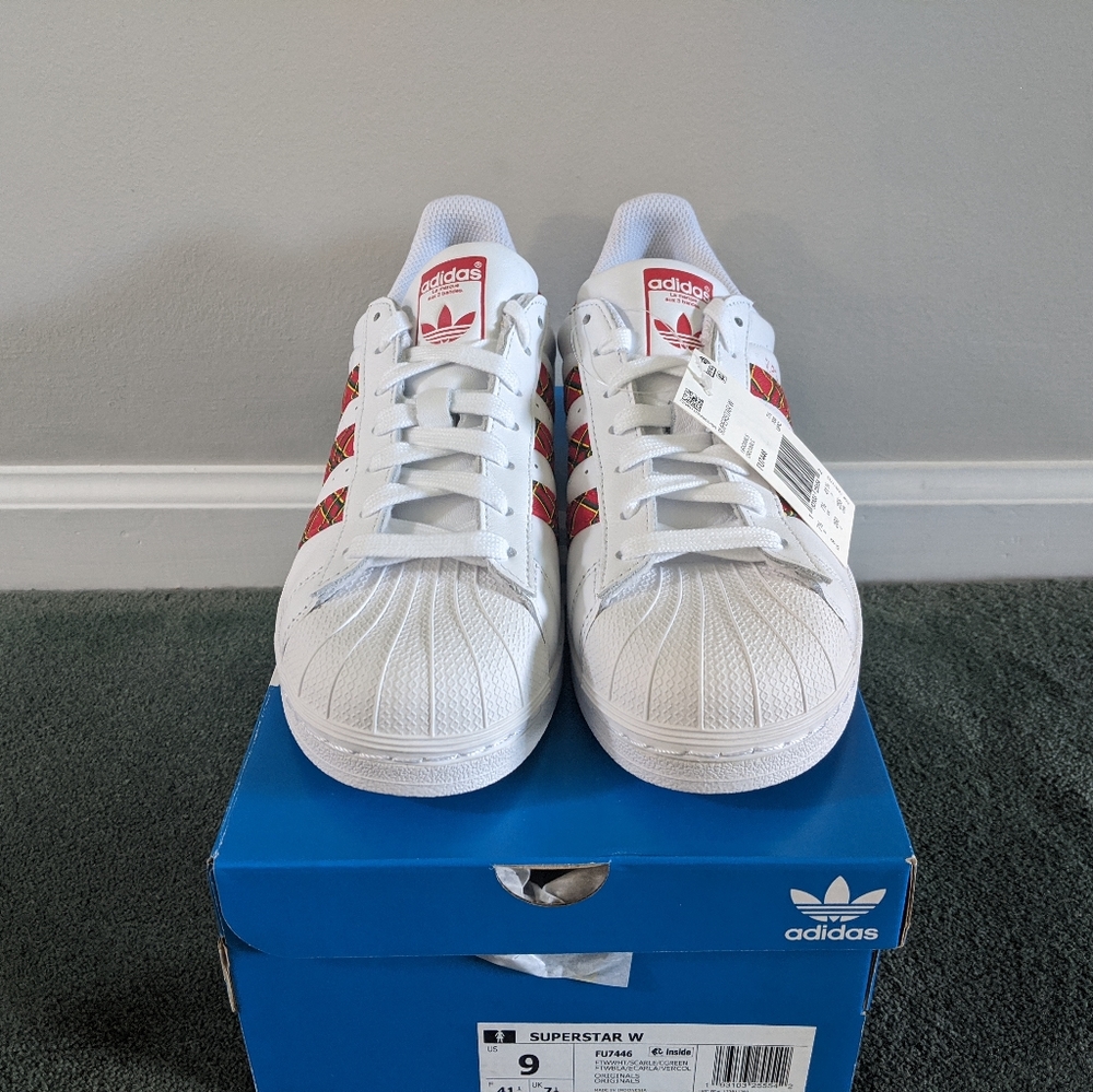 (SOLD) Women's adidas Superstar "Plaid" Size 9 - Picture 3 of 4